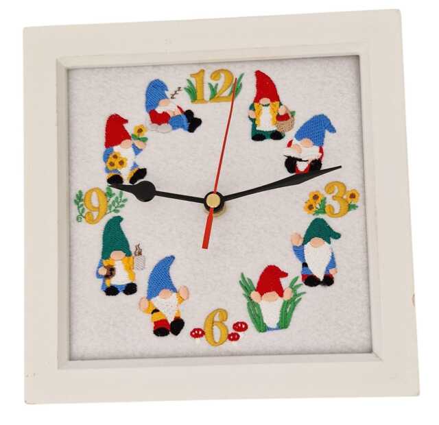 Embroidered Gnome/Gonk Clock - image 1
