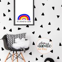 Triangle Wall Decals Removable Vinyl Stickers, Nursery Decor, Kid's Bedroom Decor - thumbnail 2
