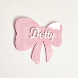 Custom Girls Name Bedroom Door Sign Plaque/Bow - thumbnail 3