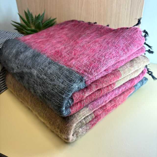 Yak Wool Blanket/ Living Room Throw /Sofa /Travel Throw/ Rug Camping Wrap/Meditation Out Door Hand-Loomed Nepal B11 - image 1