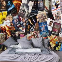 Movie Poster Collage Wallpaper Mural - Peel & Stick Wall Decal - thumbnail 2