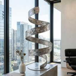 Metal Sculpture Handcrafted Luxury Modern Art Swirling Indoor Or Outdoor Decoration