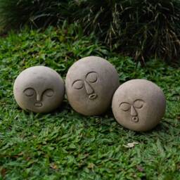 Funny Stone , Face Figurine, Meme Funny Stone, Carving Face, Carving, Garden Decor, Home Birthday Gift - thumbnail 3