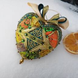 Patchwork Ornaments Hanging Toy Quilted Christmas Gift Holiday Decor Merry New Year's Ornament Kimekomi Toys - thumbnail 3