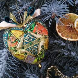 Patchwork Ornaments Hanging Toy Quilted Christmas Gift Holiday Decor Merry New Year's Ornament Kimekomi Toys - thumbnail 4