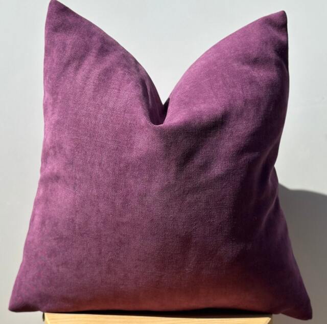 Purple Textured Pillow Cover, Acrylic Polyester Blend, Indoor/Outdoor Decor - 20x20 - image 1