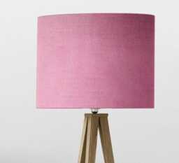 Rose Pink Plain Cotton Lampshade, Handmade Fabric Lamp Shade, Drum Oval Empire Or Candle Clip, Ceiling Pendant Table - thumbnail 1