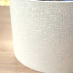 Luxury Lampshade Using Beautiful Japanese Chiyogami - Yuzen Paper Exterior Cream Linen, Interior Shades Of Blue Plus Whites, Red Highlights - thumbnail 4
