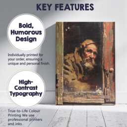 Rustic Elderly Bearded Man Window Portrait Painting Canvas Wall Art Print Decor Picture Ready To Hang - thumbnail 2