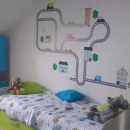 Cars Wall Decal For Boys Room, Transportation Vinyl Decal, Road Decals Bedroom, Car Theme Stickers Peel & Stick - thumbnail 4