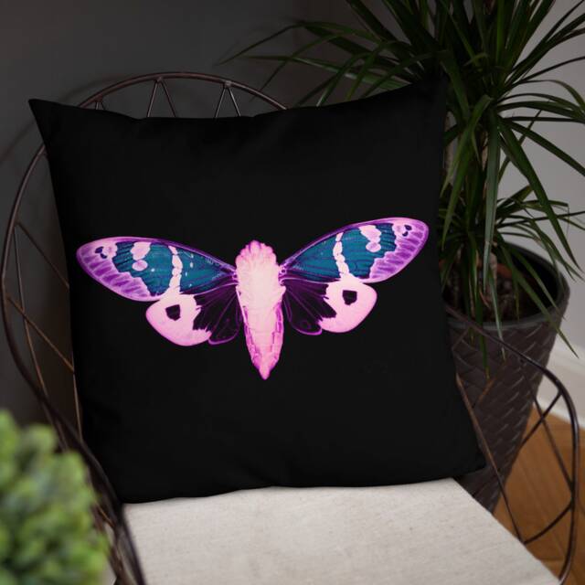 Purple Cicada Cushion Cover - Pillow Case Throw Scatter Insect Gifts Home Decor - image 1