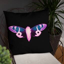 Purple Cicada Cushion Cover - Pillow Case Throw Scatter Insect Gifts Home Decor - thumbnail 1