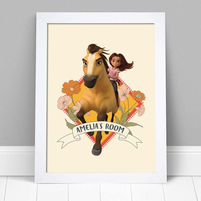 Spirit Untamed Print - & Lucky Personalised Name Kids Wall Art Decor