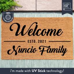 Personalized Home Door Mat, Customized Family Name Doormat - Custom Outdoor Rug New Gift Realtor Housewarming - thumbnail 1