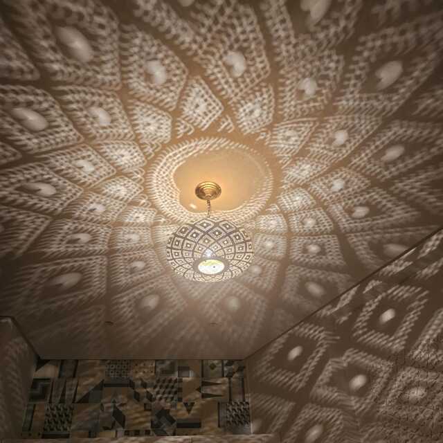 Moroccan Brass Pendant Light - image 1