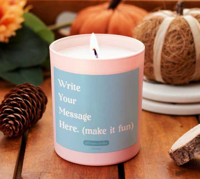 Personalised Candle With Custom Message Hand-Poured Soy Wax Gift For Hen Parties Anniversaries New Year's Celebrations Or Baby Showers - image 1