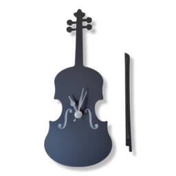 Violin Shaped Clocks - Custom Colours & Woods. Engraving Bespoke Shapes & Sizes Made - thumbnail 3