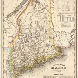 Old Map Of Maine - Vintage U.s. State Geography Giclee Reproduction - thumbnail 2