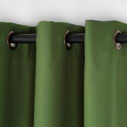 Custom Size Linen Curtains, Blackout Option - Extra Wide & Long Natural Drapes Dark Green