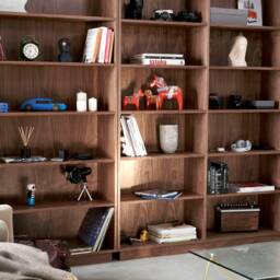Bookcase, Bookshelf Made Of Walnut Vaneer - Livlo O-R07 - thumbnail 3