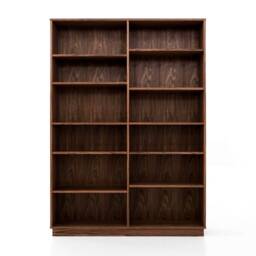 Bookcase, Bookshelf Made Of Walnut Vaneer - Livlo O-R07