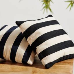 Black Striped Pillow, Wednesday Black Strip Cushion Cover, Throw Pillow, Boho Decor, Couch Woven Pillow - thumbnail 4