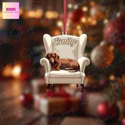 Personalized Dachshund Christmas Ornament, Custom Dog Mom Gift - thumbnail 3