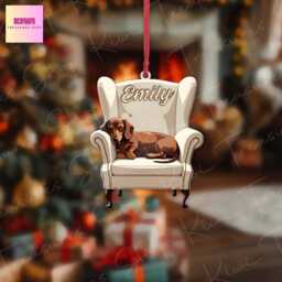 Personalized Dachshund Christmas Ornament, Custom Dog Mom Gift - thumbnail 2