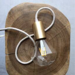 Gold Pendant Light Chandelier Brass Ceiling Lighting Minimal Hanging Lamp Edison Home Decor - thumbnail 1