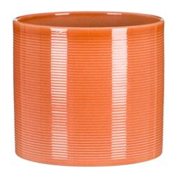 Ribbed Papaya Cylindrical Ceramic Planter/House Plant Pot Various Sizes - thumbnail 2