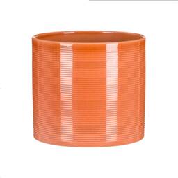 Ribbed Papaya Cylindrical Ceramic Planter/House Plant Pot Various Sizes - thumbnail 4