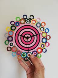 Small Wall Clock, Paper Housewarming Gift, No Ticking Unique Decor, Decor