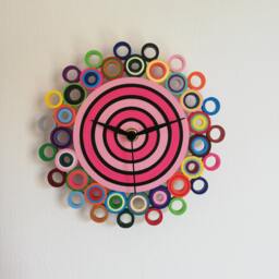 Small Wall Clock, Paper Housewarming Gift, No Ticking Unique Decor, Decor - thumbnail 2