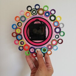Small Wall Clock, Paper Housewarming Gift, No Ticking Unique Decor, Decor - thumbnail 3