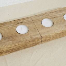 Driftwood ~ 4 Tealights Square, Candle Holder - thumbnail 4