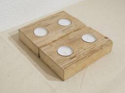 Driftwood ~ 4 Tealights Square, Candle Holder - thumbnail 1