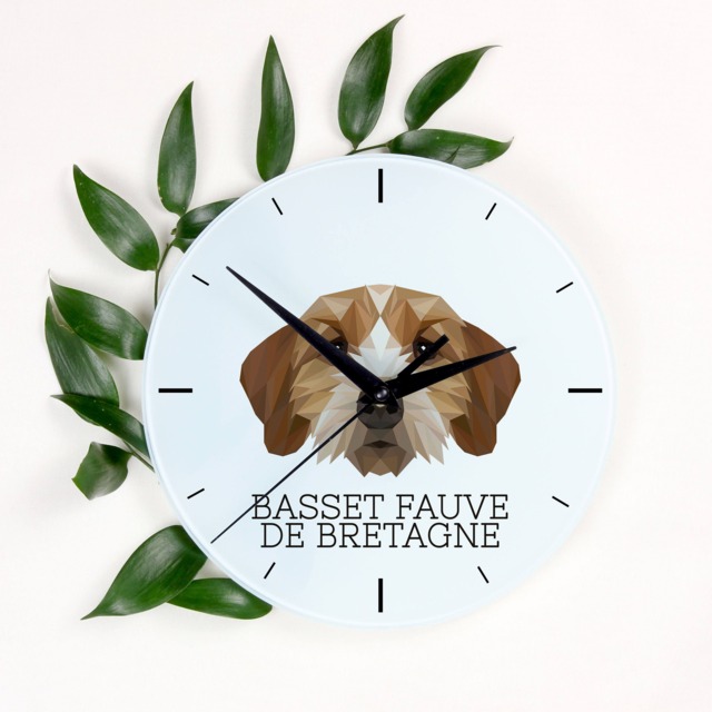A Clock With A Basset Fauve De Bretagne Dog. New Collection The Geometric Dog - image 1