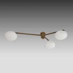 1960S Angelo Lelii Arredoluce Tre Lune Ceiling Light Vintage L Italian Pendant Lamp With Glass Ball Modern Flush Mount Kalmar - thumbnail 1