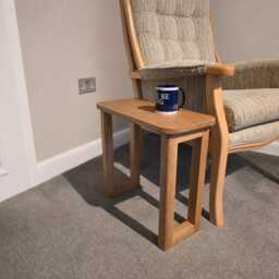 Solid White American Oak Side Table - thumbnail 1