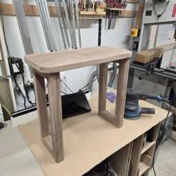 Solid White American Oak Side Table - thumbnail 4