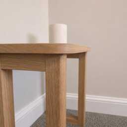Solid White American Oak Side Table - thumbnail 2