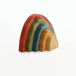 Wooden Toy Rainbow - Toys Educational Stacking Learning Wood Birthday Gift For A Kid - thumbnail 3