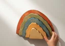 Wooden Toy Rainbow - Toys Educational Stacking Learning Wood Birthday Gift For A Kid