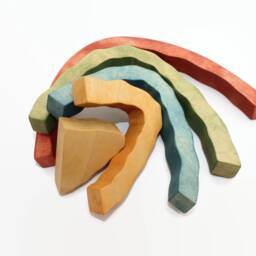 Wooden Toy Rainbow - Toys Educational Stacking Learning Wood Birthday Gift For A Kid - thumbnail 4