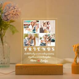 Personalized Photo Led Night Light, Besties Gifts, Friendship Gift, Soul Sisters Gift, Personalised Gift For Bff, Birthday Friend - thumbnail 3
