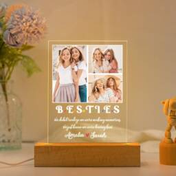 Personalized Photo Led Night Light, Besties Gifts, Friendship Gift, Soul Sisters Gift, Personalised Gift For Bff, Birthday Friend - thumbnail 2