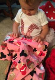 "Robert Kauffman's Pink Ballerina Mini Baby Blanket ""Dulce De Chloe" - thumbnail 1
