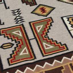 Navajo Kilim Hand Woven Southwestern Native American Tribal Style Rug 100% Wool Transitional Area Rug, 10' X 14', Brown - thumbnail 4