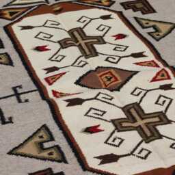 Navajo Kilim Hand Woven Southwestern Native American Tribal Style Rug 100% Wool Transitional Area Rug, 10' X 14', Brown - thumbnail 2