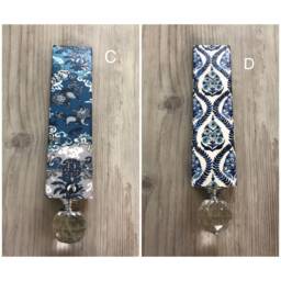 Liberty Fabric Door Stop Wedge Recycled Hardwood, Choice Of Knob Freepost - thumbnail 3